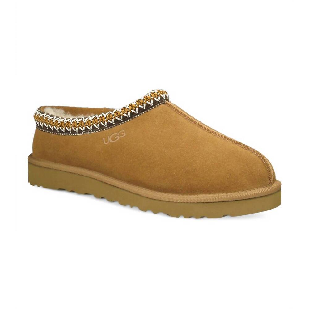 NEW UGG men's tasman suede slippers in chestnut - Picture 2 of 5